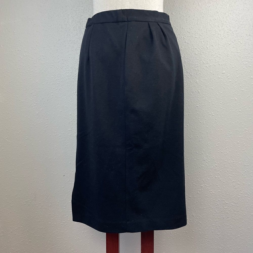 Jo Hardin Wool Blend Black Skirt Size 10 EUC